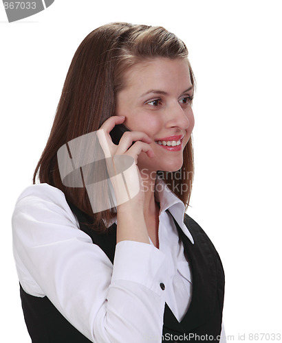 Image of Young woman on the phone