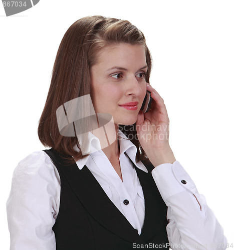 Image of Young woman on the phone