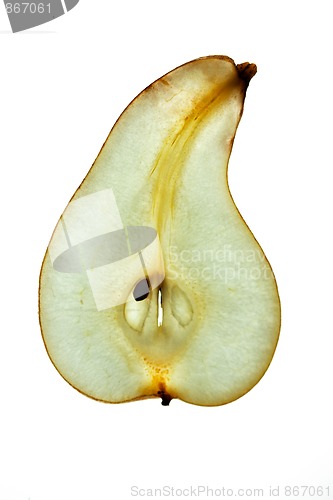 Image of Sliced Pear isolated on white