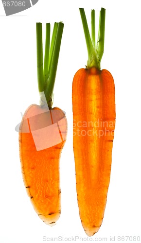 Image of Sliced Vegetables on white