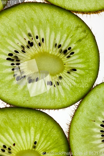 Image of Sliced Kiwifruit isolated on white