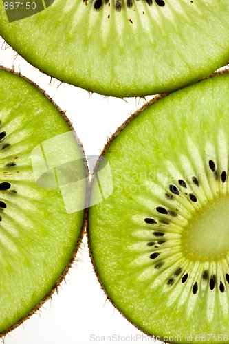 Image of Sliced Kiwifruit isolated on white