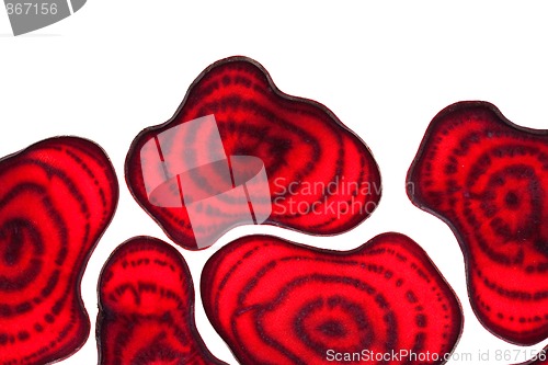 Image of Sliced Vegetables on white