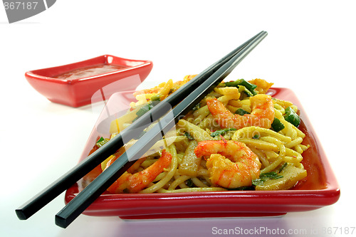 Image of Pasta with asian shrimp