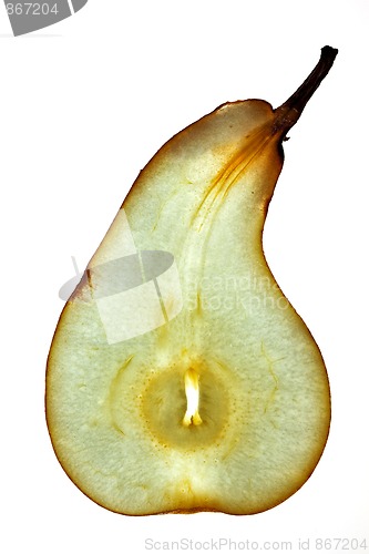 Image of Sliced Pear isolated on white