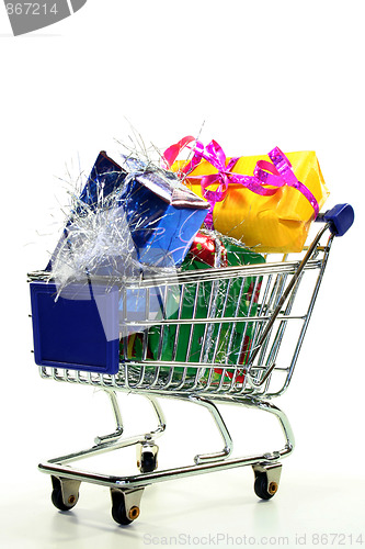 Image of Shopping Cart with presents