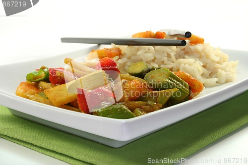 Image of Rice with asian shrimp