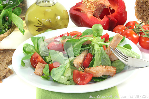 Image of Mixed salad with chicken strips