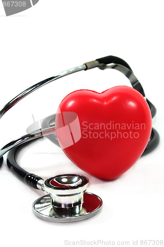 Image of Stethoscope with heart