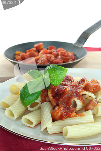 Image of Tortiglione with tomato sauce