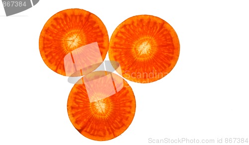 Image of Sliced Vegetables on white