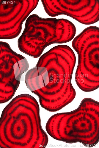 Image of Sliced Vegetables on white