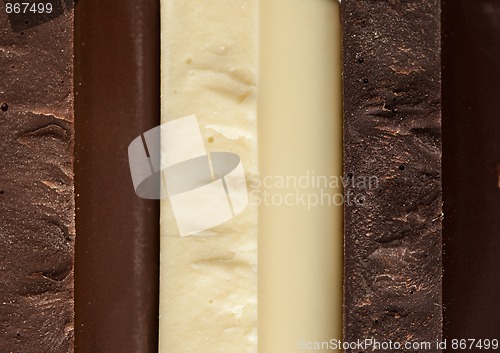Image of Black, Brown and White Chocolate