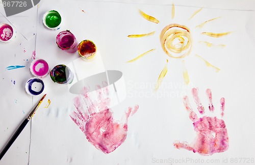 Image of Child painting