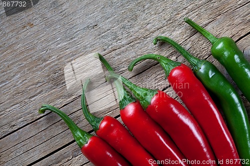 Image of Red and Green Chili Pepper