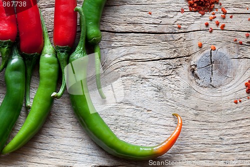 Image of Red and Green Chili Pepper
