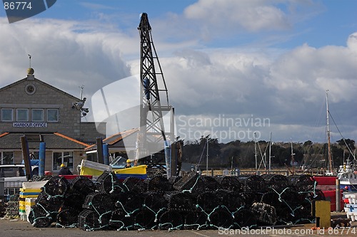 Image of Harbourside with lobster pots