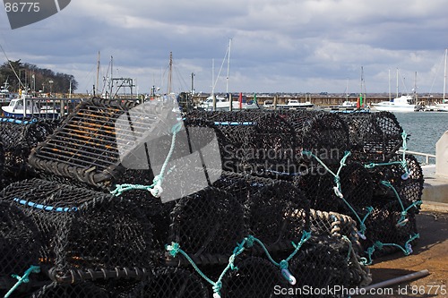 Image of Quayside with lobster pots