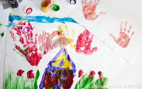 Image of Child painting