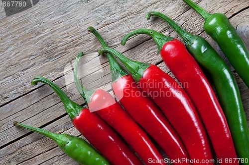 Image of Red and Green Chili Pepper