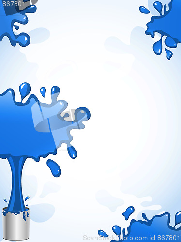 Image of Blue Ink Splash Background. 