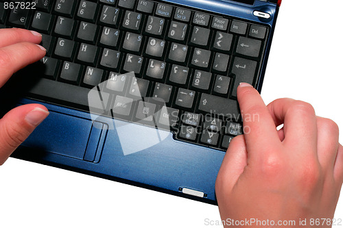 Image of write on the computer