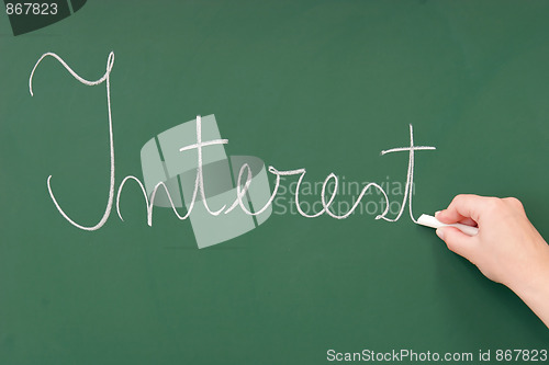 Image of Interest written on a blackboard