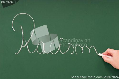 Image of Racism written on a blackboard