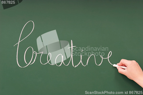 Image of Creative written on a blackboard