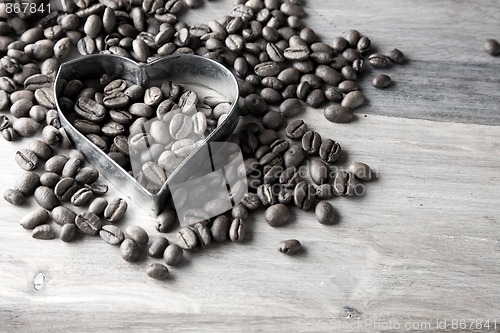 Image of Coffee beans and Heart