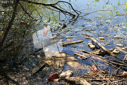 Image of pollution of a lake