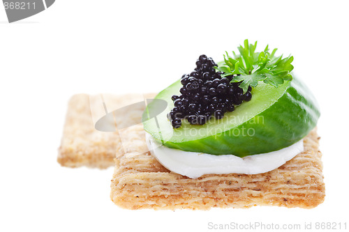 Image of Caviar on crackers