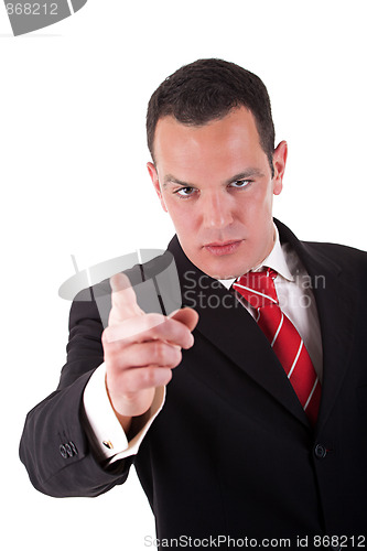 Image of businessman pointing