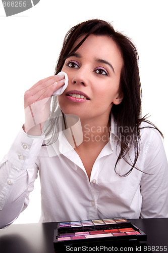 Image of Beautiful young woman with a make-up