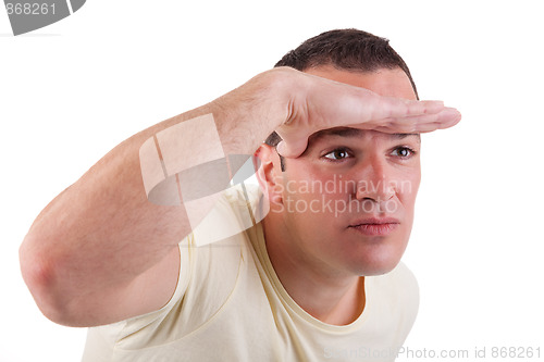 Image of man looking into the distance