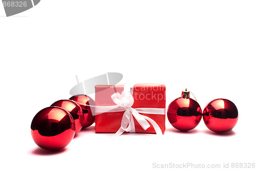 Image of Present and christmas balls