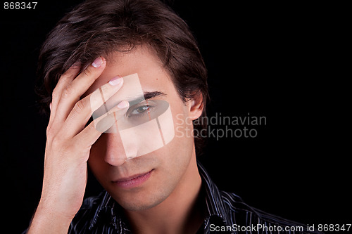 Image of man with headache
