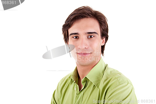 Image of Handsome man, with green shirt