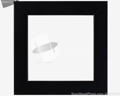 Image of black wooden frame isolated on white 