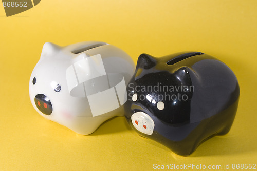 Image of A pair of piggy banks