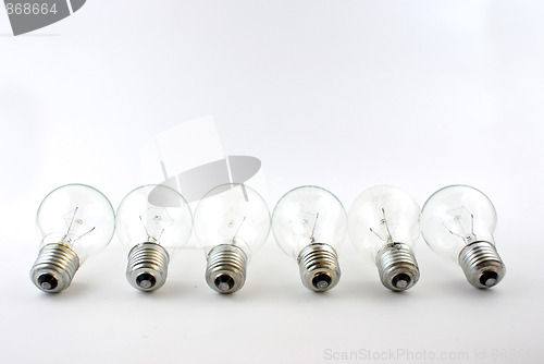 Image of  light bulbs in a row