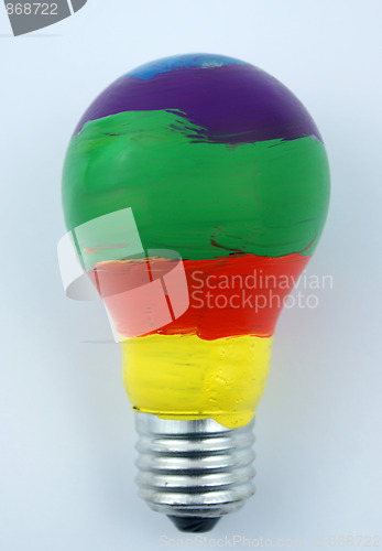 Image of colorful lightbulb isolated