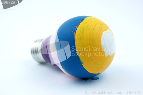 Image of colorful lightbulb isolated