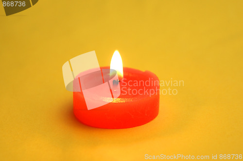 Image of Candles burning in the dark