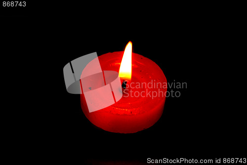 Image of Candles burning in the dark