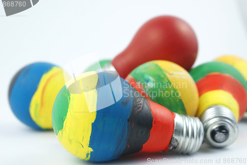 Image of colorful lightbulbs