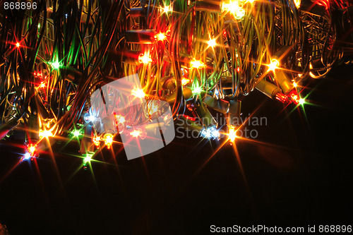 Image of xmas lights background