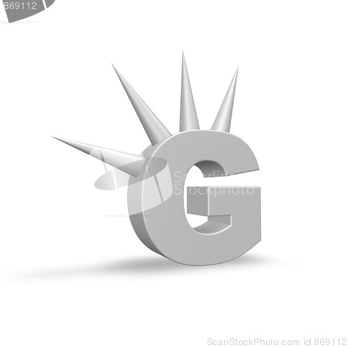 Image of letter g with prickles