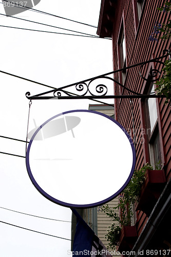Image of Round Hanging Store Sign