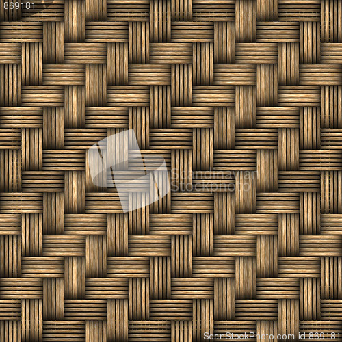 Image of Wicker Woven Basket Texture